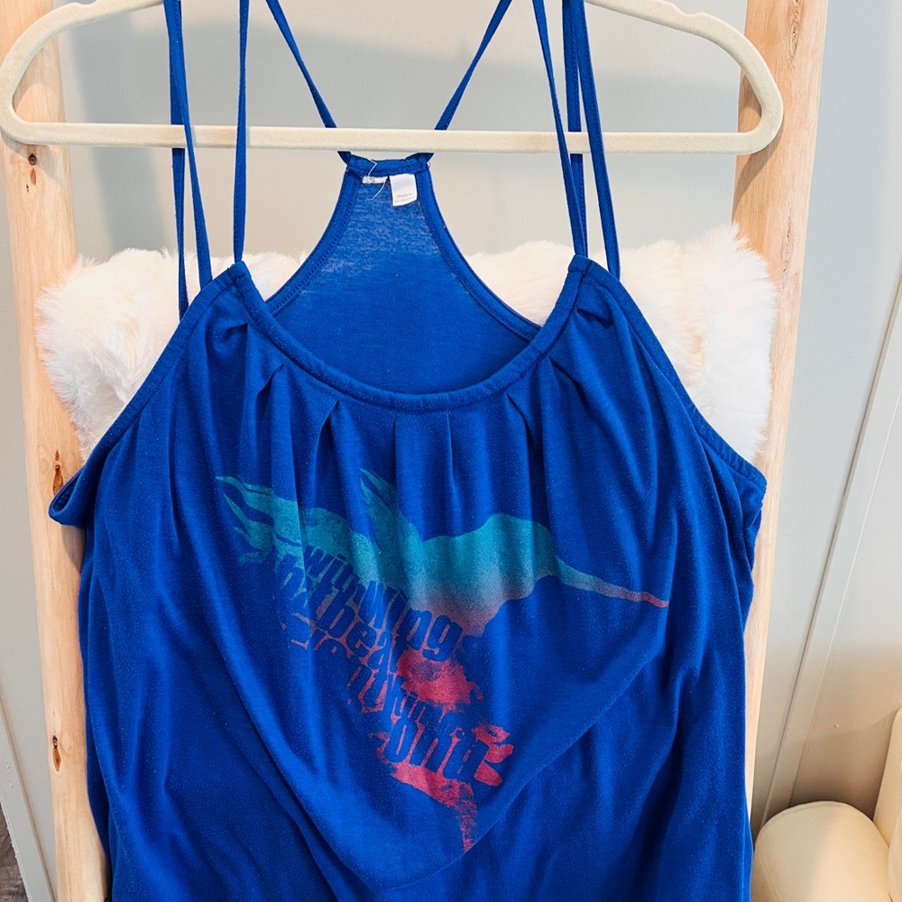 Women's Royal Blue Strappy Tank Top